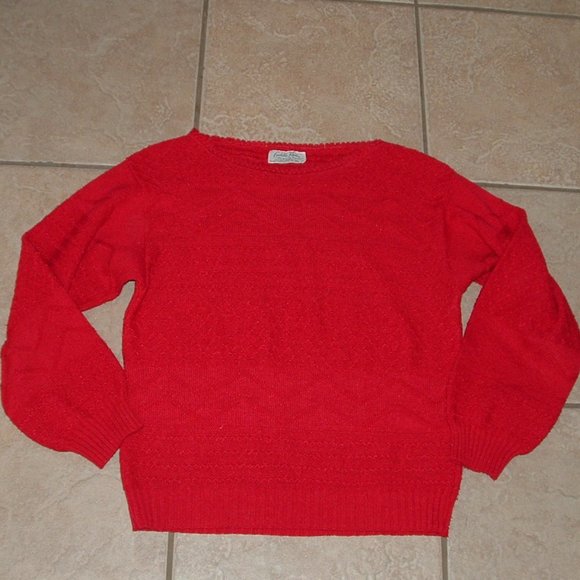 Vintage Dark Fuchsia Pink Sz Medium Casual or Dress Pullover Sweater CUDDLE KNIT - Picture 1 of 2